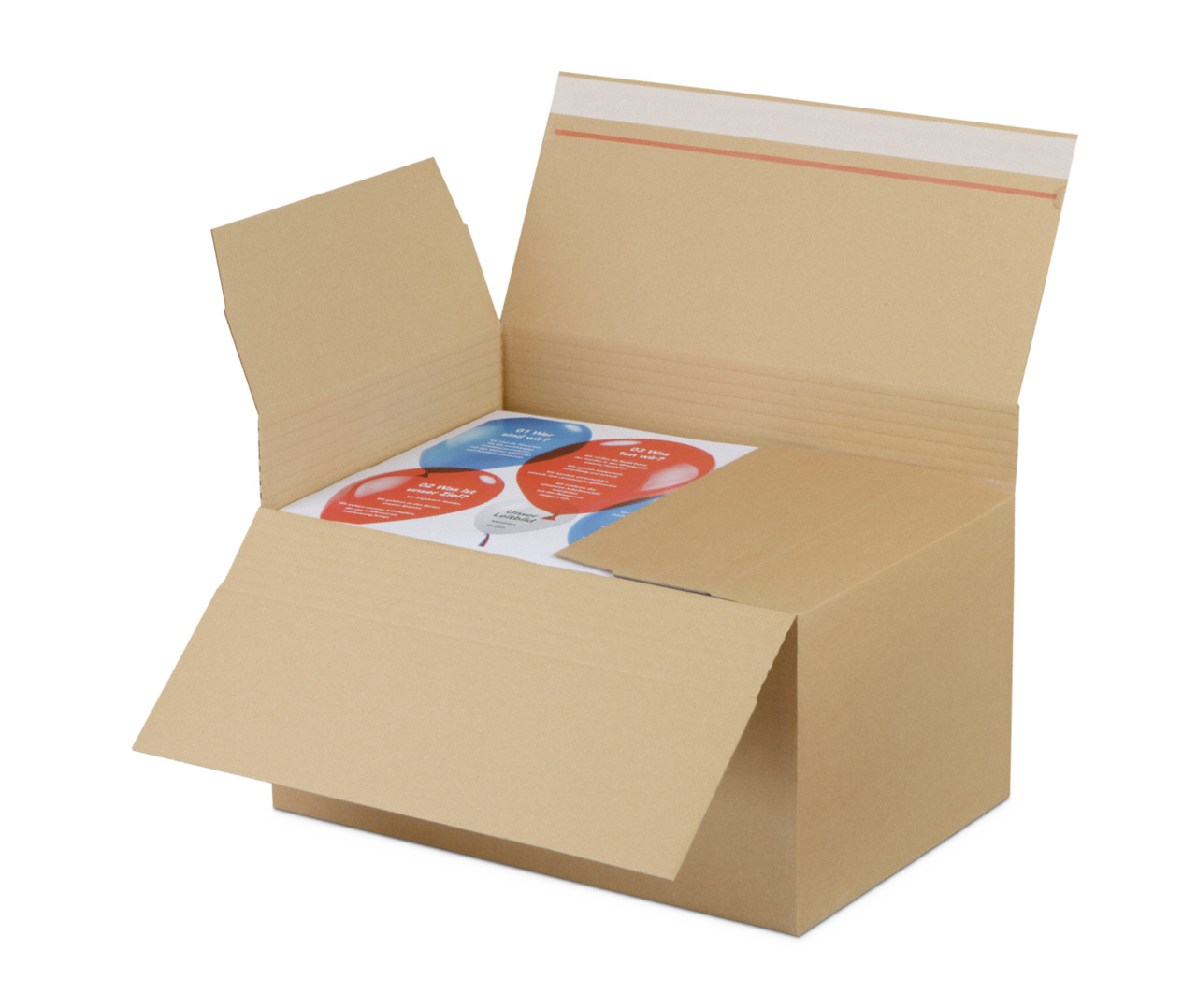 Automatikboden-Karton NIVEAU-BOX S höhenvariabel mit Selbstklebeverschluss