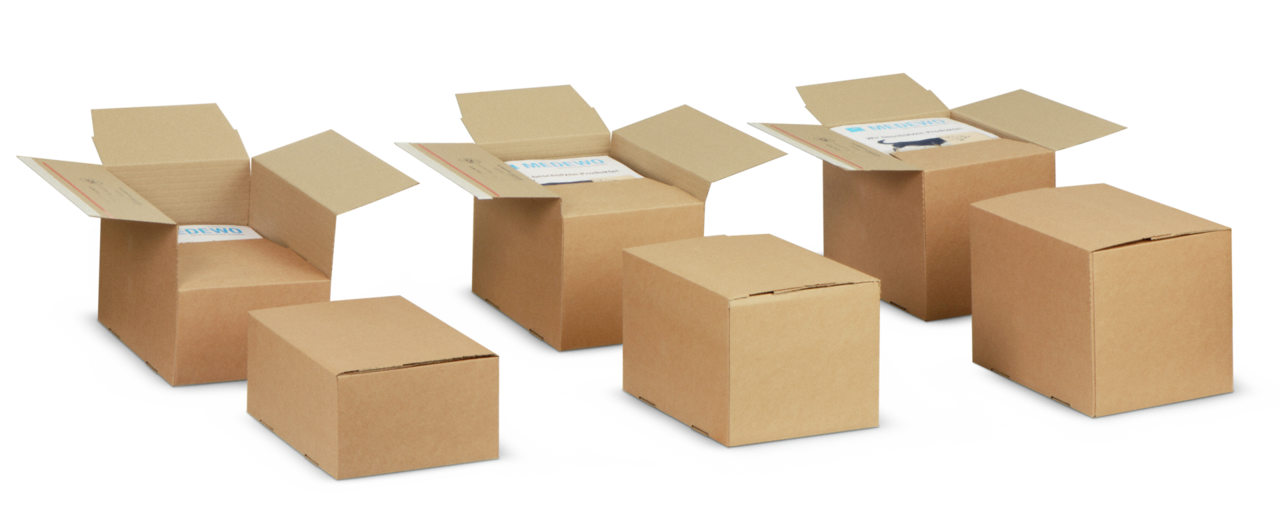 Automatikboden-Karton NIVEAU-BOX S höhenvariabel mit Selbstklebeverschluss