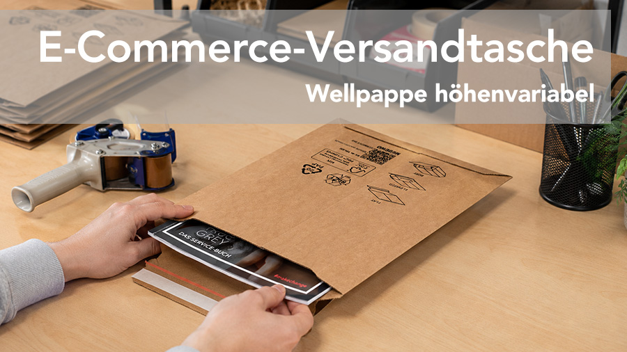 E-Commerce-Versandtasche Wellpappe höhenvariabel