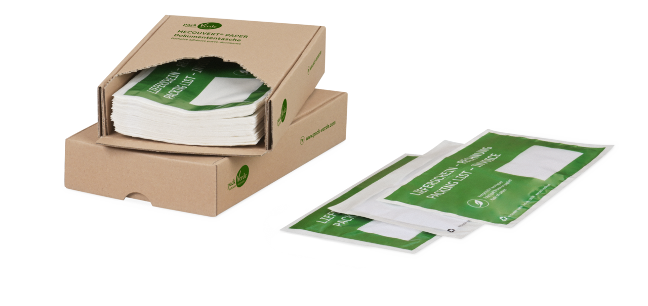 Lieferscheintaschen Papier MECOUVERT® PAPER im Spenderkarton