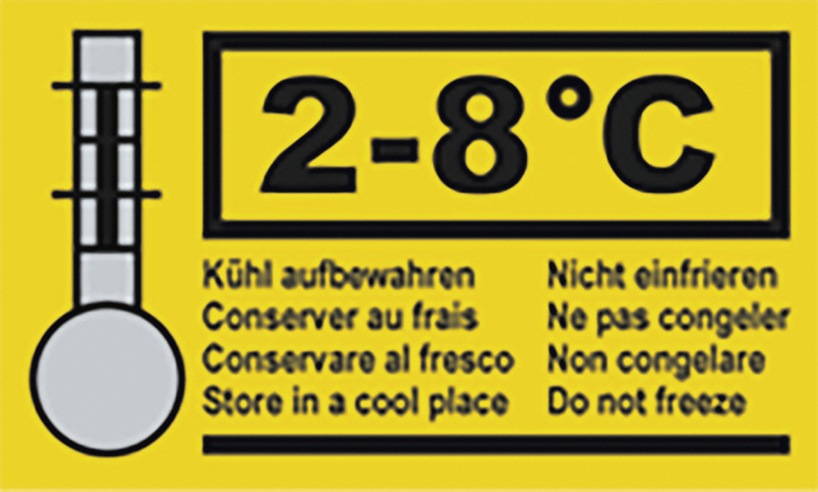 Warn-Etikett selbstklebend