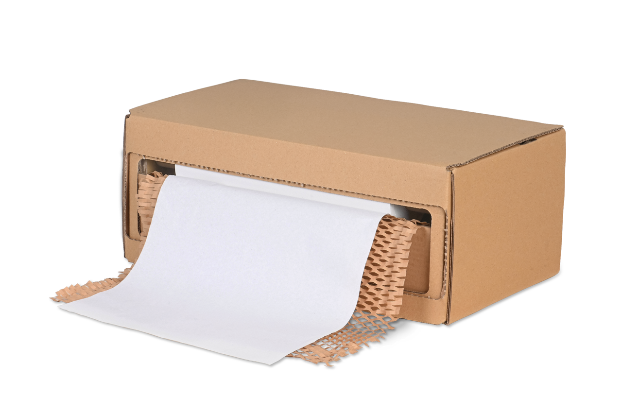 Wabenpapier im Spenderkarton inkl. Seidenpapier