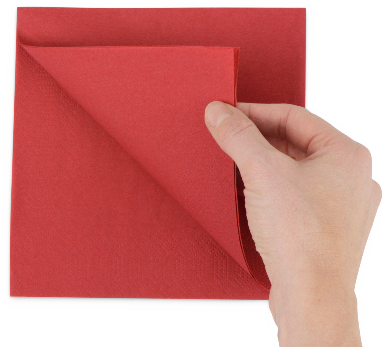 1⁄4-Falz – Serviette zum Aufstellen auf den Tisch und für dekorative Faltungen