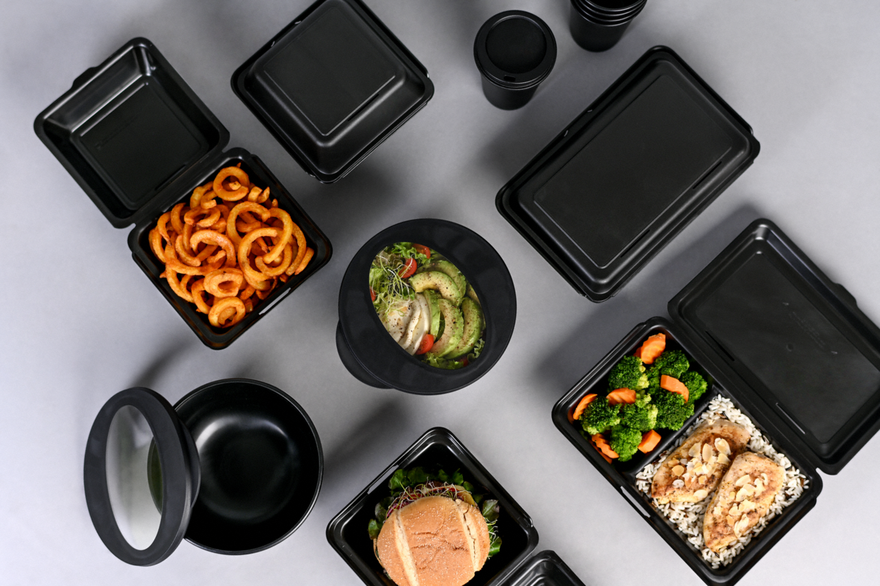 ideal kombinierbar mit anderen Mehrweg-Take-away-Verpackungen unserer ECO-Linie