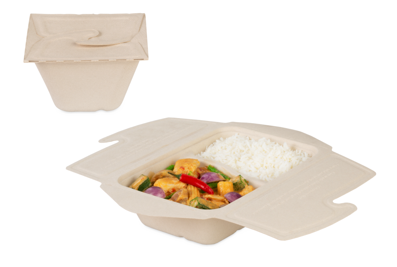 To-Go-Box aus Zellstoff