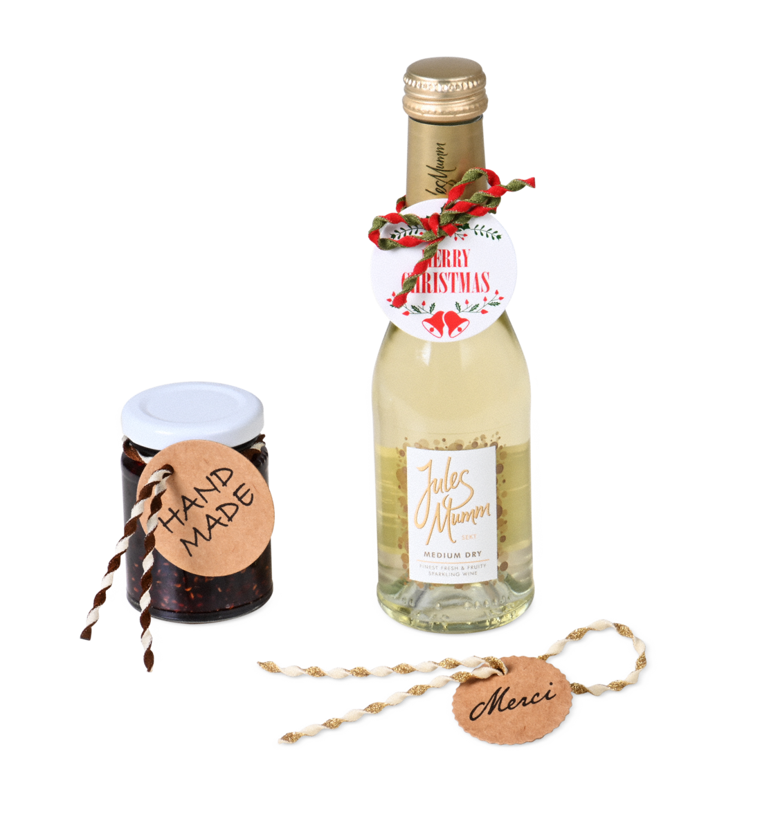 Geschenk- & Produktanhänger mit Verschluss-Kordel