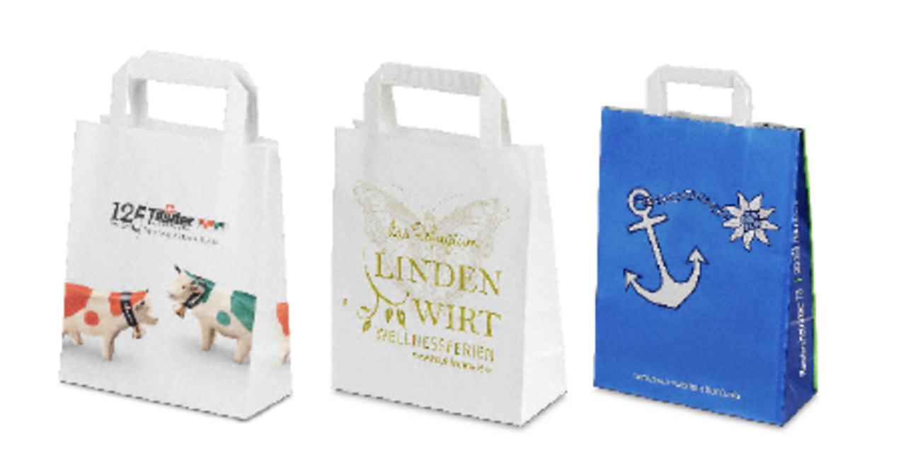 SERVICE: Nutzen Sie Ihre Tragetasche aus Kraftpapier als Werbeträger! Sie erhalten diese bereits ab 5.000 Stück mit Ihrem Logo/Design bedruckt. Rufen Sie uns an, wir beraten Sie gerne!
