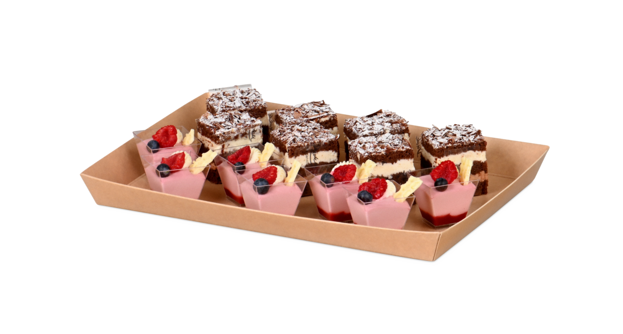 äußerst stabil und bereits aufgerichtet – ideal für Torten und Patisserie