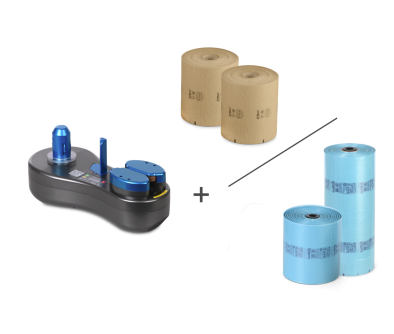 AirBoy nano4 Sets - 2 Rollen Füll- bzw. Polsterkissen + Gerät