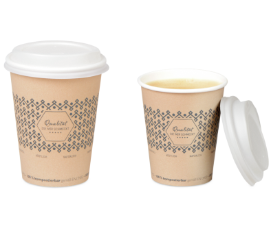 Heißgetränke-Becher PLA-beschichtet «Genuss»