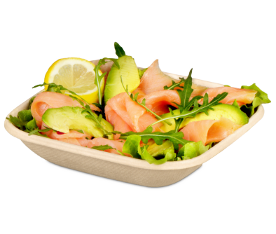 Schale aus Bagasse quadratisch