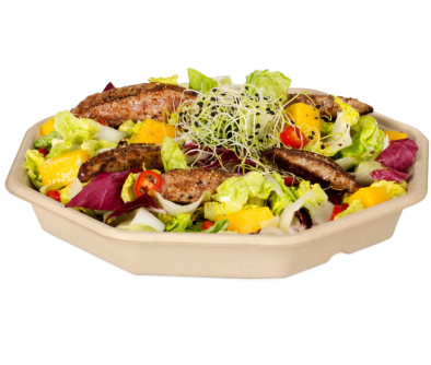 Schale aus Bagasse achteckig