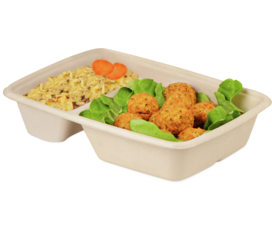 Menüschale aus Bagasse