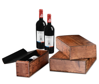 Flaschen-Geschenkkarton RUSTIKAL