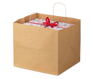 Tragetasche aus Kraftpapier mit gedrehter Kordel XXL