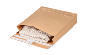 Papier-Versandtasche wiederverschließbar mit Blockboden