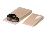 Graspapier-Versandtasche wiederverschließbar mit Blockboden