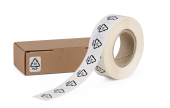 Hinweis-Etikett mit Recyclingcode