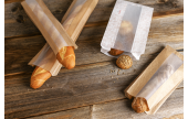 Baguettebeutel braun mit Pergamin-Sichtstreifen