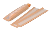 Baguettebeutel braun mit Pergamin-Sichtstreifen