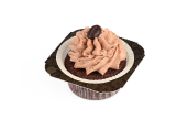 als besonderes Highlight kann ein Teil des braunen, mit goldenen Ornamenten bedruckten Trays an der Perforation mit abgetrennt werden – die perfekte Kombination mit der weißen Muffin-Kapsel