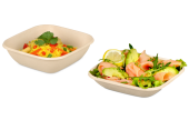 Schale aus Bagasse quadratisch