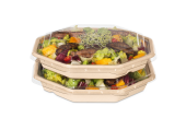 Schale aus Bagasse achteckig