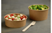 Salat-/Menüschale aus Karton braun rund