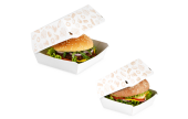 Burger-Box aus Karton «FRISCH & fein»