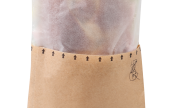 Snack-Bag braun mit Pergamin-Sichtstreifen