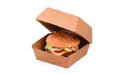 Burger-Verpackung aus Karton braun 