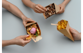 als Pommestüte, aber auch für andere Snacks vielfältig einsetzbar