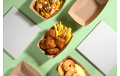 Snack-Schale aus Pappe braun