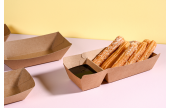 nachhaltige, unbedruckte Snacktrays sind ideal für Ihre Gastronomie geeignet 