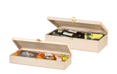 Verpacken Sie besondere Geschenke in Holzkassetten mit Holzwolle oder SizzlePak®