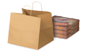 Tragetasche aus Kraftpapier mit gedrehter Kordel XXL