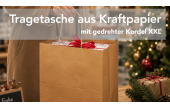 Tragetasche aus Kraftpapier mit gedrehter Kordel