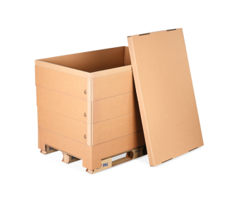 Palettenrahmen aus Wellpappe & Deckel