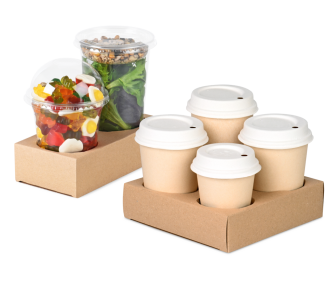 Tragehilfe für Becher aus Karton