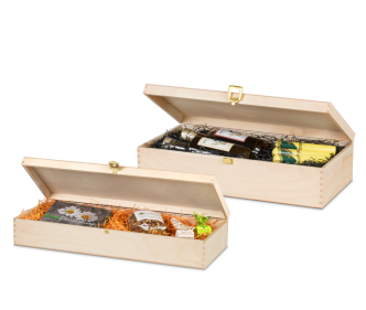 Holzkassette mit Scharnierdeckel