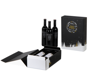 Flaschen-Geschenkkarton MERRY X-MAS