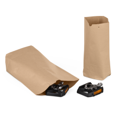 Kreuzbodenbeutel braun