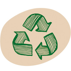 Icon zu Verpackungen aus Recyclingpapier