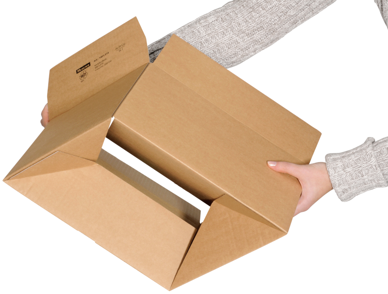 Blitzschnell aufgerichtet! Box seitlich zusammendrücken – Boden richtet sich selbstständig auf und ist fixiert