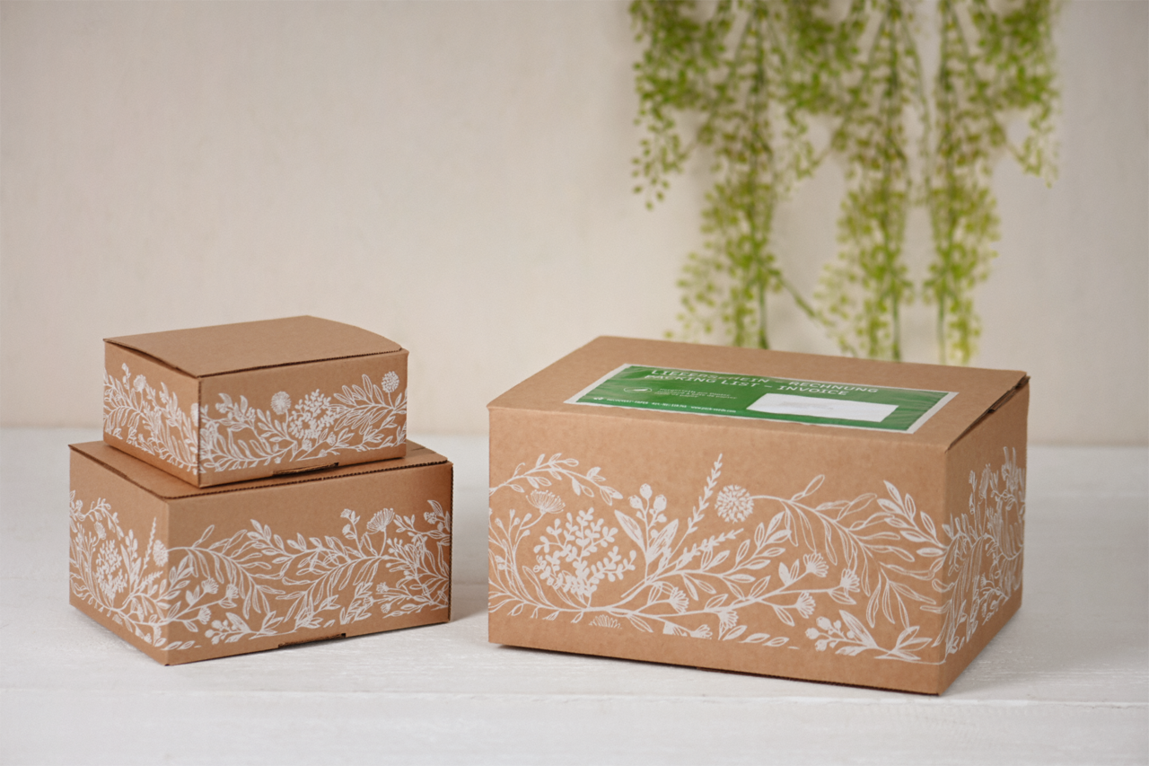 E-Commerce Karton COMFORT-BOX mit Natur Motiv