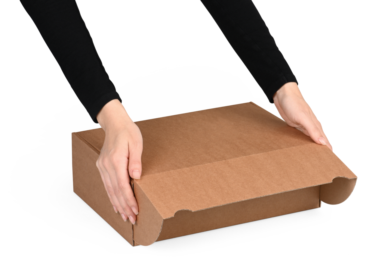 zum Verschliessen dienen die praktischen Einstecklaschen 
 