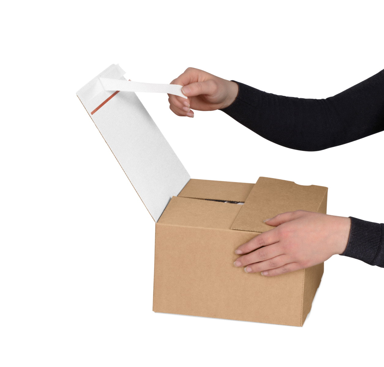 schnelles, sicheres Verschliessen ohne Klebeband – starker Selbstklebeverschluss auf Hotmeltbasis