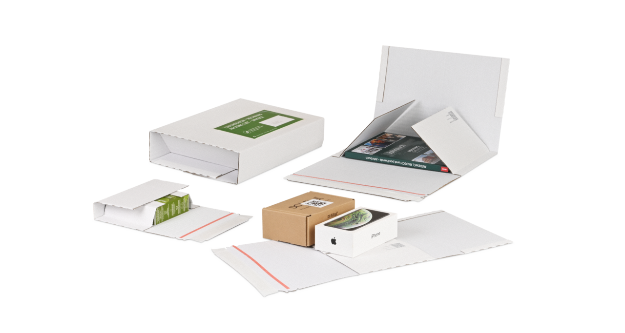 Kreuzverpackung / Buchverpackung weiss MECAWELL® STRONG
