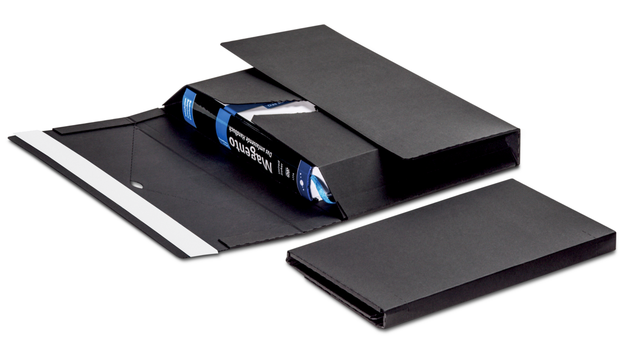 Kreuzverpackung / Buchverpackung schwarz FULL BLACK