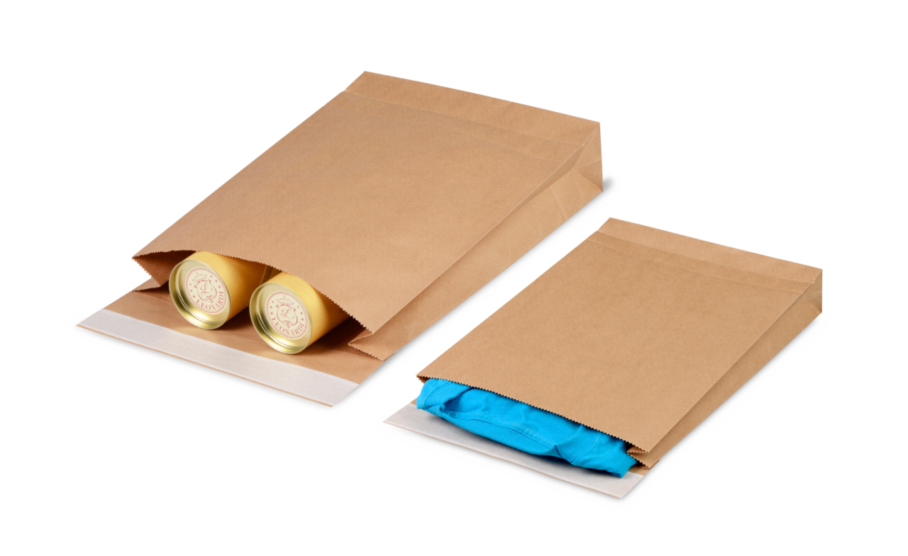 Papier-Versandtasche mit Blockboden